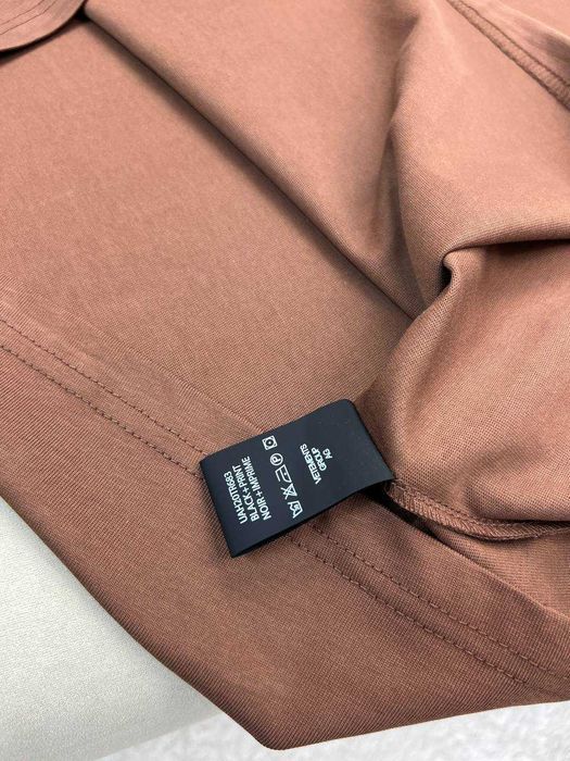 Коричневая футболка с принтом Vetements мужская футболка Ветмо f722