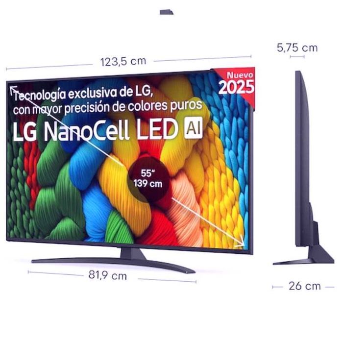 ISG LG 55NANO81A6A Smart TV NanoCell 4K Ultra HD de 55"