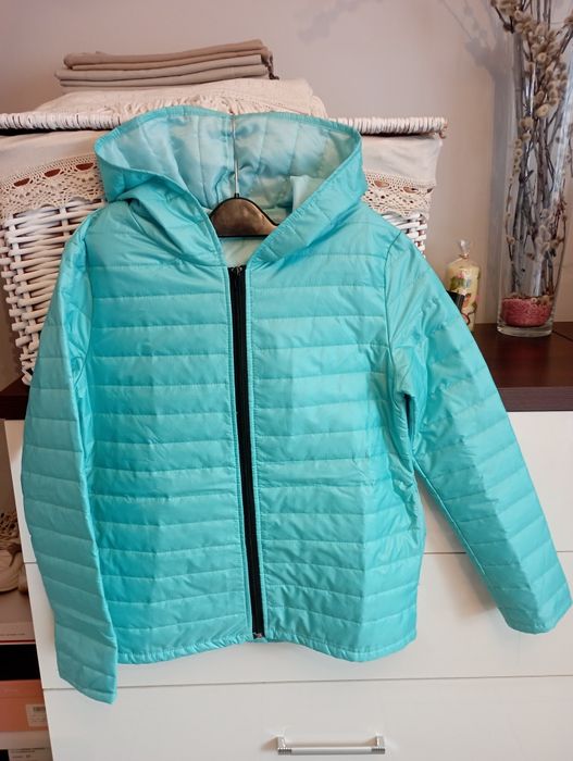 Kurtka pikowana niebieska