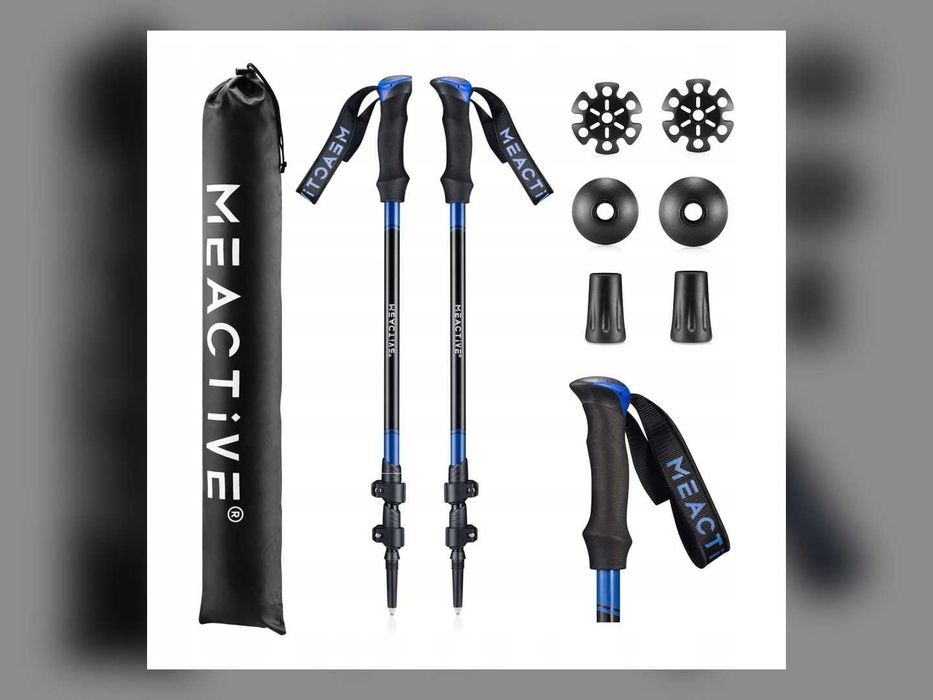 Kije trekkingowe nordic walking składane teleskopowe aluminium