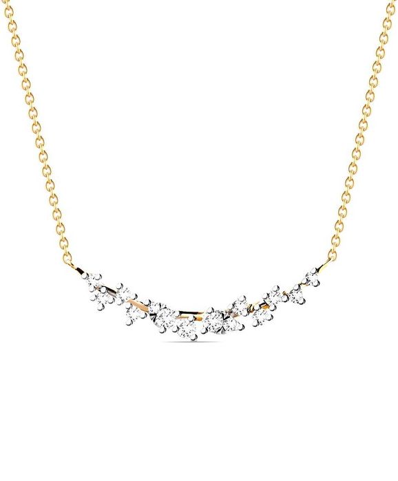 Naszyjnik złoty z diamentami W.KRUK Galaktyka pr. 585 Komplet Rachunek