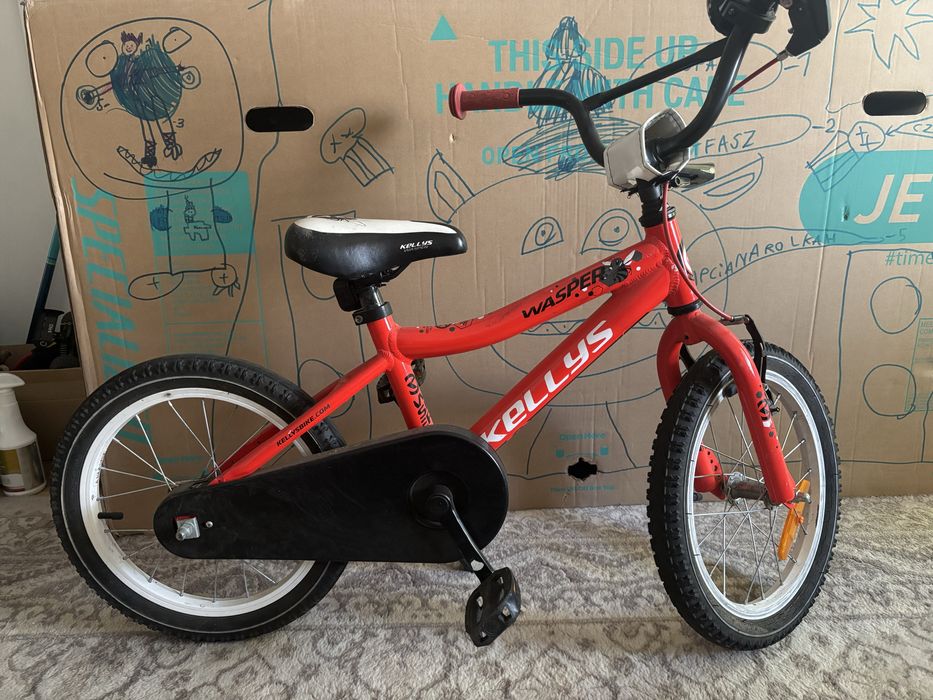 Rower Dziecięcy Kellys Wasper Red 16" +kółka boczne