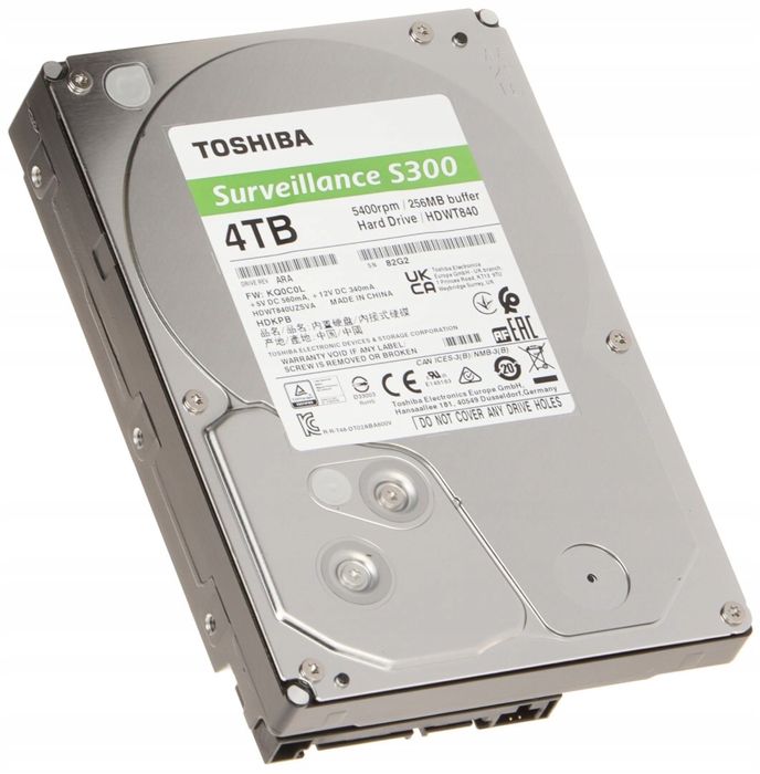 Жорсткий диск 3.5" TOSHIBA S300 4TB SATA/256MB (HDWT840UZSVA)