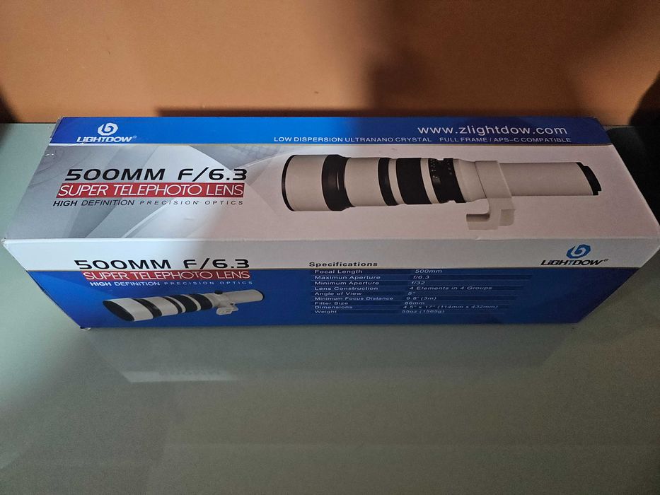 Lightdow 500mm f/6.3 Telephoto Fixed Telephoto Lens + T2 Lens Adapter