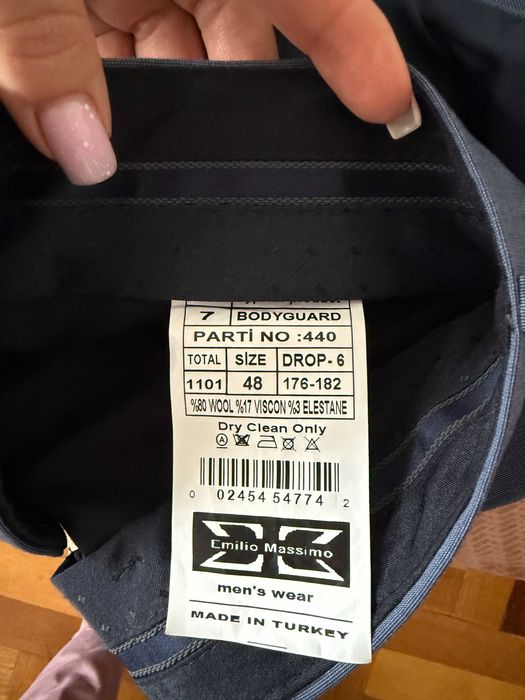 Чоловічий класичний костюм темно-синій size 48 170/180см