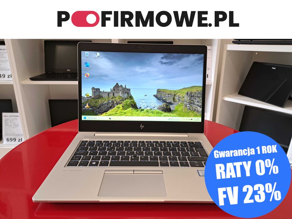 Mały Lekki 13" Laptop HP Elitebook 830 G6 INTEL I5-8GEN 16GB/256SSD WIN11 FullHD IPS HDMI Gawarancja 12mc Faktura 23% PoFirmowe.pl