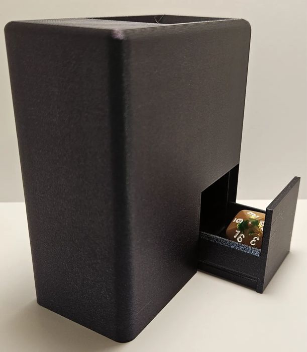 Minimalist Dice Tower with Sliding Drawer