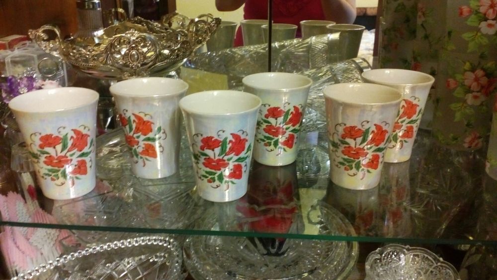Vintage Стаканы перламутр керамика винтаж, 6шт.
