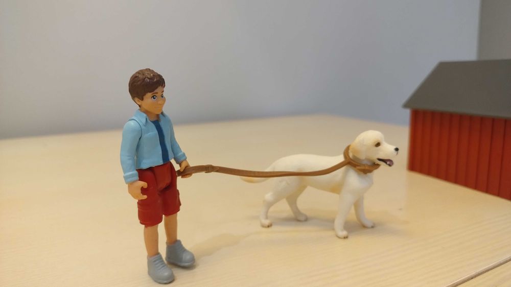 Schleich: Dog Kennel i Spacer z psem rasy Labladar Retriever