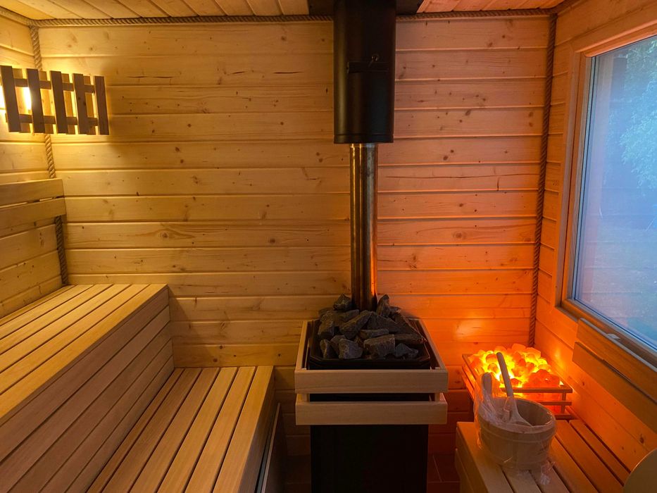 Premium Domek na Roztoczu z  prywantun jacuzzi, sauną i rowerami