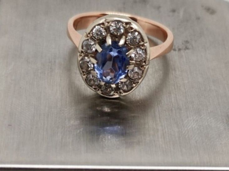 5.47 Золота каблучка 17.5 малинка СССР