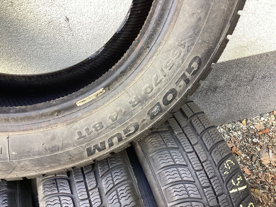 GLOB GUM 165/70r14  2szt opony zima zimowe 6.3mm 2018r