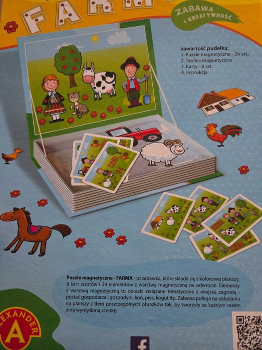 Puzzle magnetyczne Farma 24 elem.