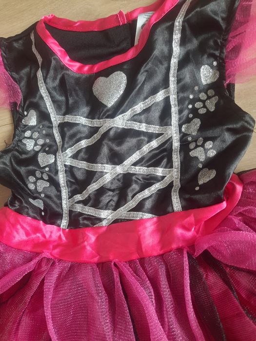 Sukienka 98 strój wróżka czarownica czarodziejka wiedzma kot