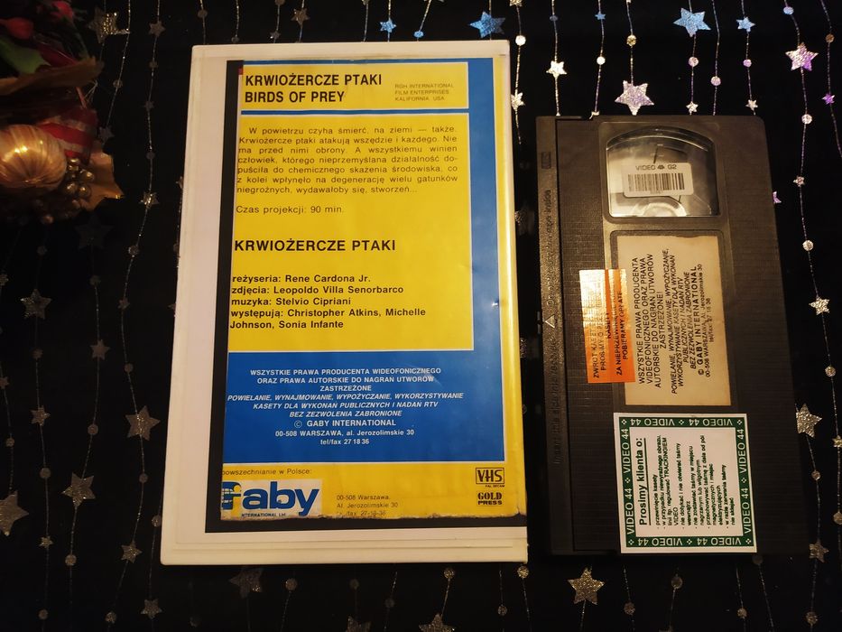 Krwiożercze Ptaki kaseta vhs Horror