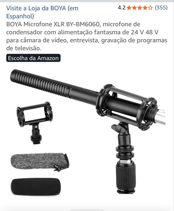 Microfone BOYA XLR BY-BM6060