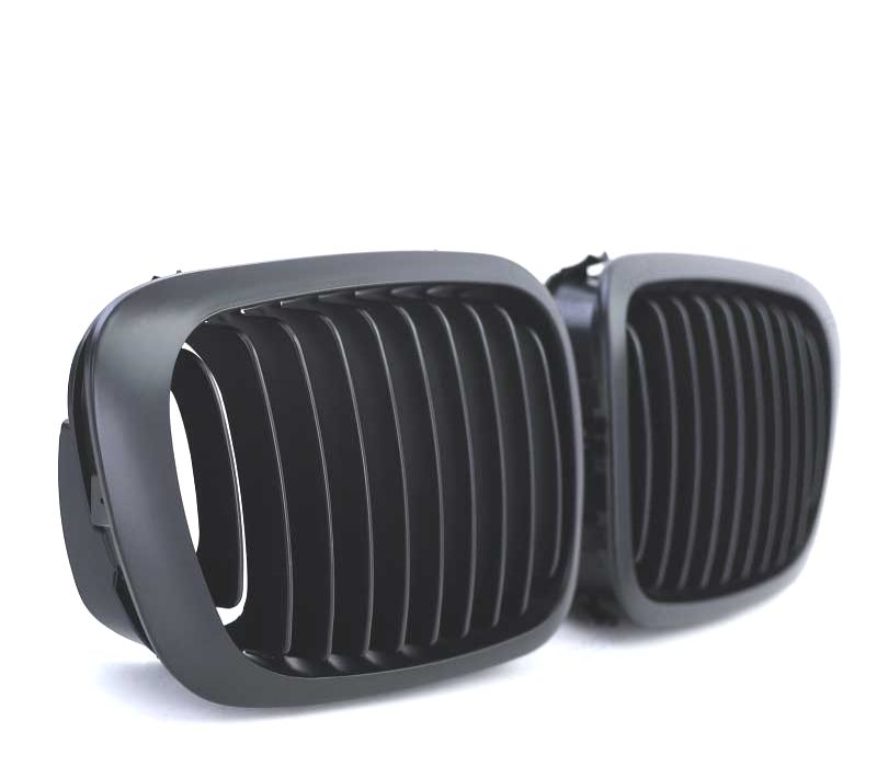 GRELHAS FRONTAIS BMW E46 COUPE 99-03 CABRIO 00-03 PRETO MATT