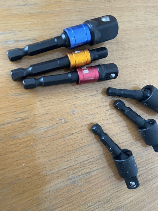 Набор 6шт наконечник гайковерта шуруповерта ударный 1/4 1/4 3/8 1/2