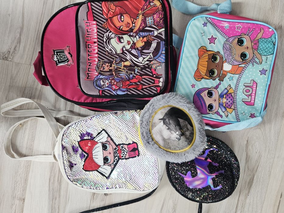 Zestaw plecaków torebek  plecak LOL torebka  monster high