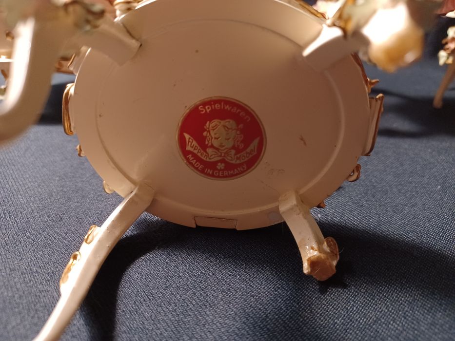 Komplet mebelków miniaturowych styl Barokowy lata 50te
