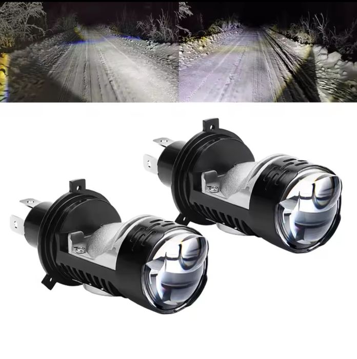 Лампа з цоколем Н4 Bi міні лінза H4 компактні mini lens Н4 мини линза