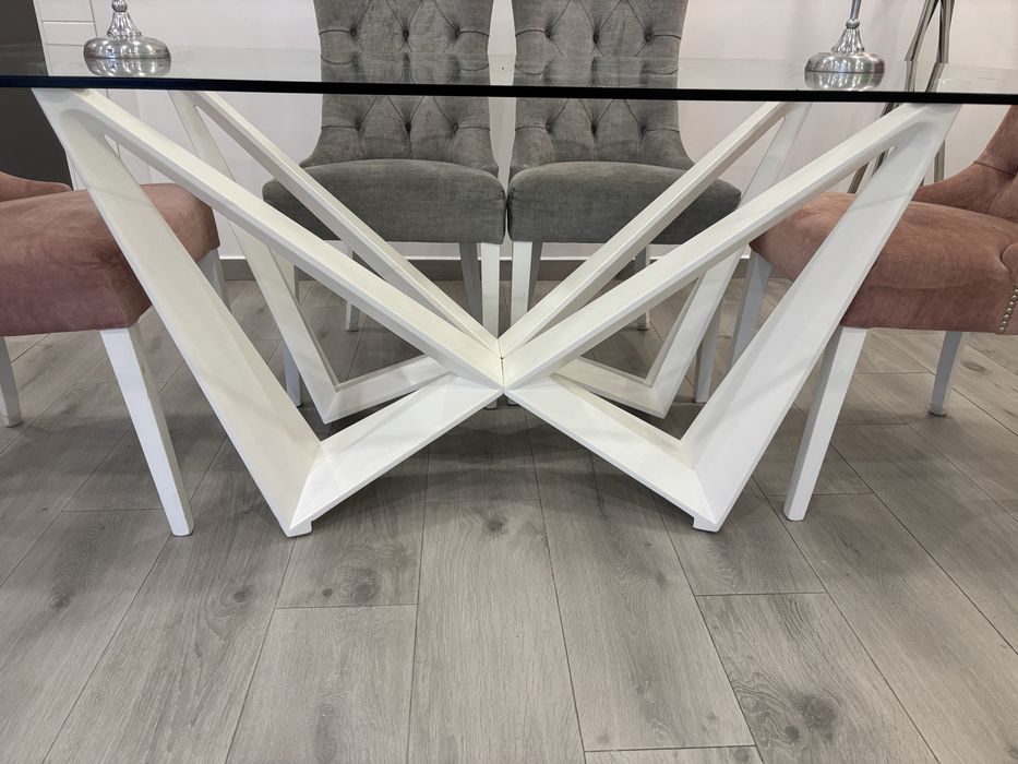 Mesa de jantar em vidro temperado