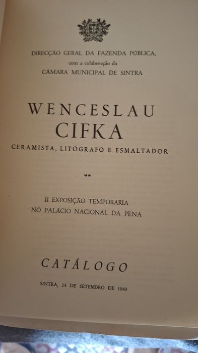 wenceslau cifka catalogo palacio pena ceramista litografo esmaltador