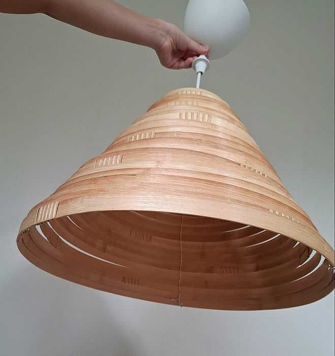 Klosz Ilsbo IKEA plus oprawka bambus naturalny