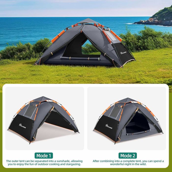 Namiot kempingowy 2-3-osobowy, dwuwarstwowy, wodoodporny