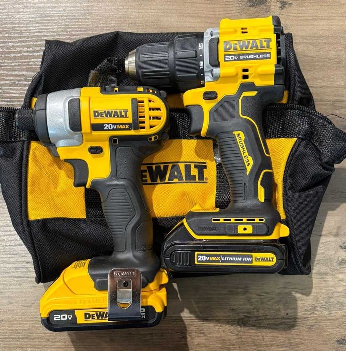 Zestaw Wiertarko wkrętarka, zakrętak udarowy DeWalt 20V DCD794+DCF885