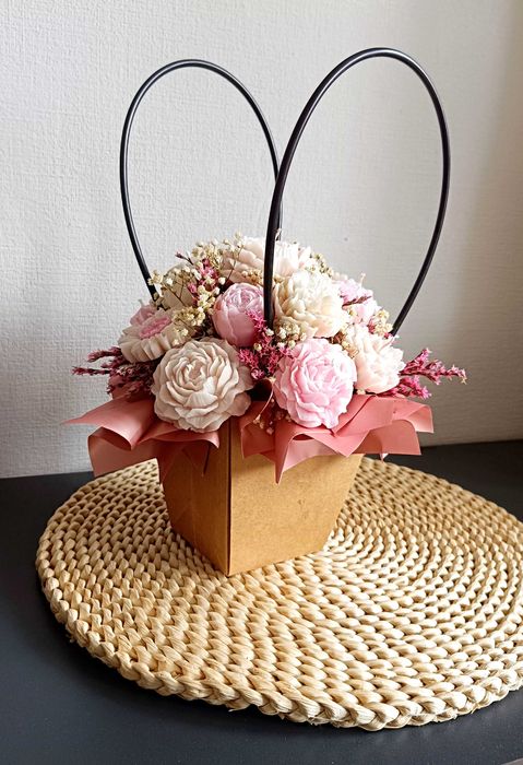 Flower box ze świec sojowych