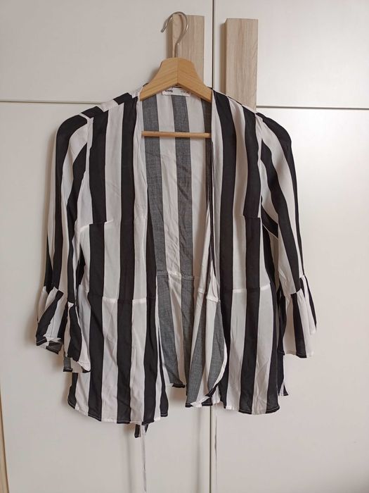 Koszula w paski wiązana boho Sinsay XS 34