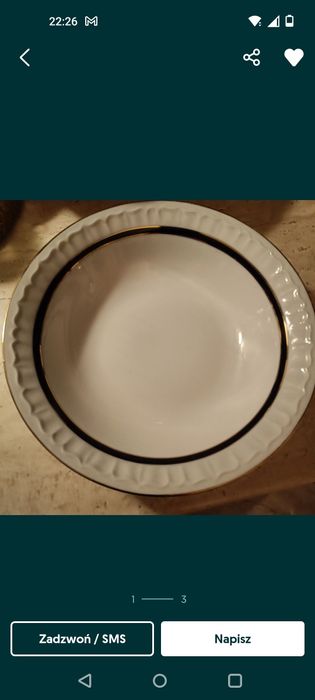 Duża salaterka misa porcelanowa, Bogucice.