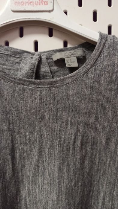 COS sweterek, tunika, bluzka wełniana, wełna merino 100%, xs