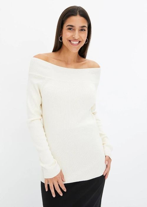 B.P.C sweter carmen cienki ecru r.44/46