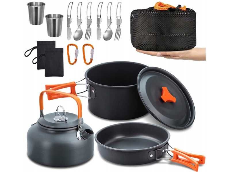 Komplet Naczyń Turystycznych 18w1 Camping TOP! NOWE