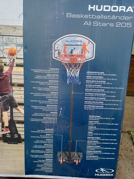 Uszkodzony kosz do koszykówki HUDORA All Stars 205 na części