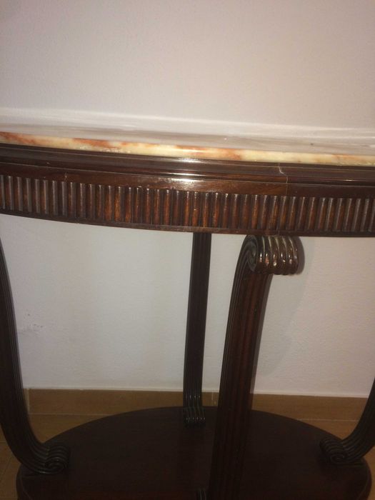 Mesa de apoio e espelho Arte Nova