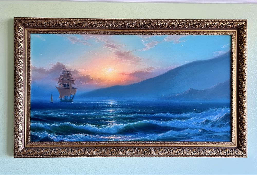 Картина масляна в рамці розміром 1380*820 в ідеальному стані!