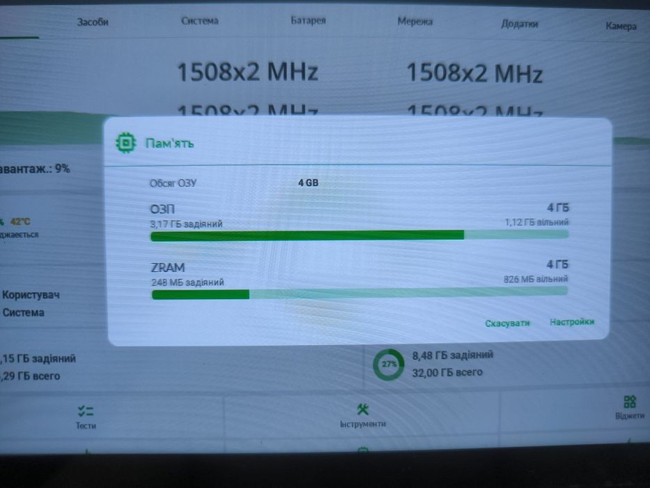Android магнітола, 9 дюймів 4/32Gb, 4 ядра