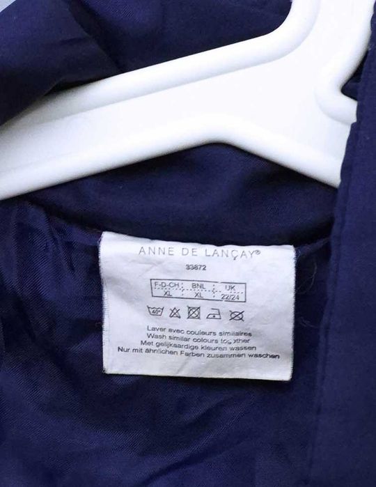 Kamizelka bezrękawnik kurtka granatowa Anne De Lancay plus size