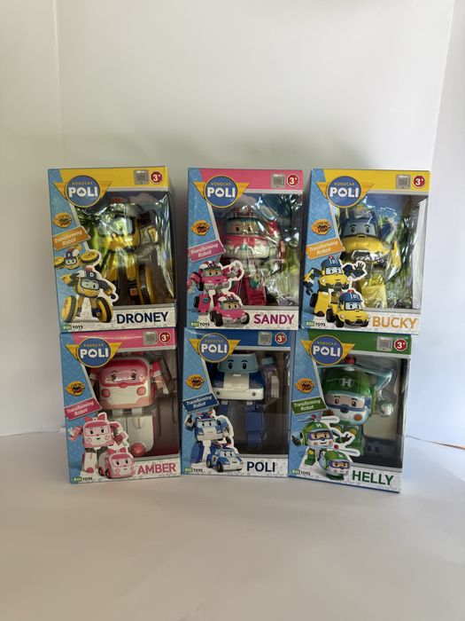 Poli robocar Полі поли робокар машинка-трасформер Хеллі Сенді Ембер Ба