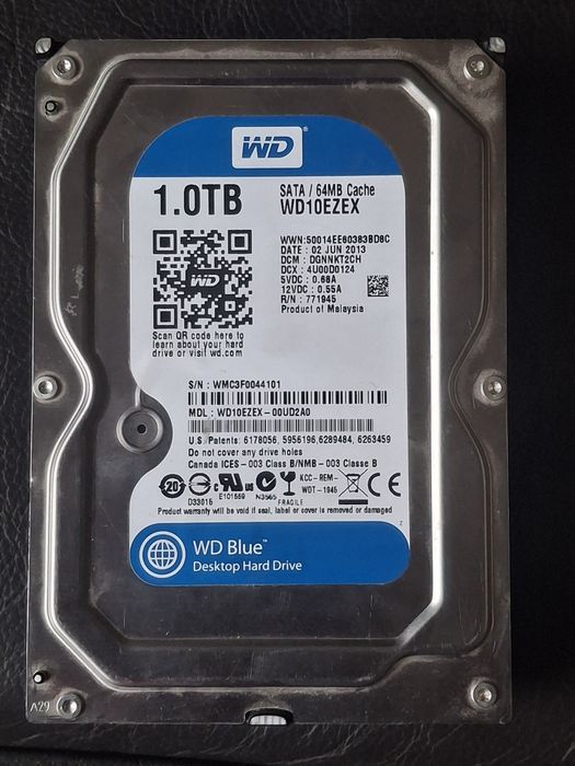 Dysk twardy WD niebieski 1TB sata/600 WD10EXEX