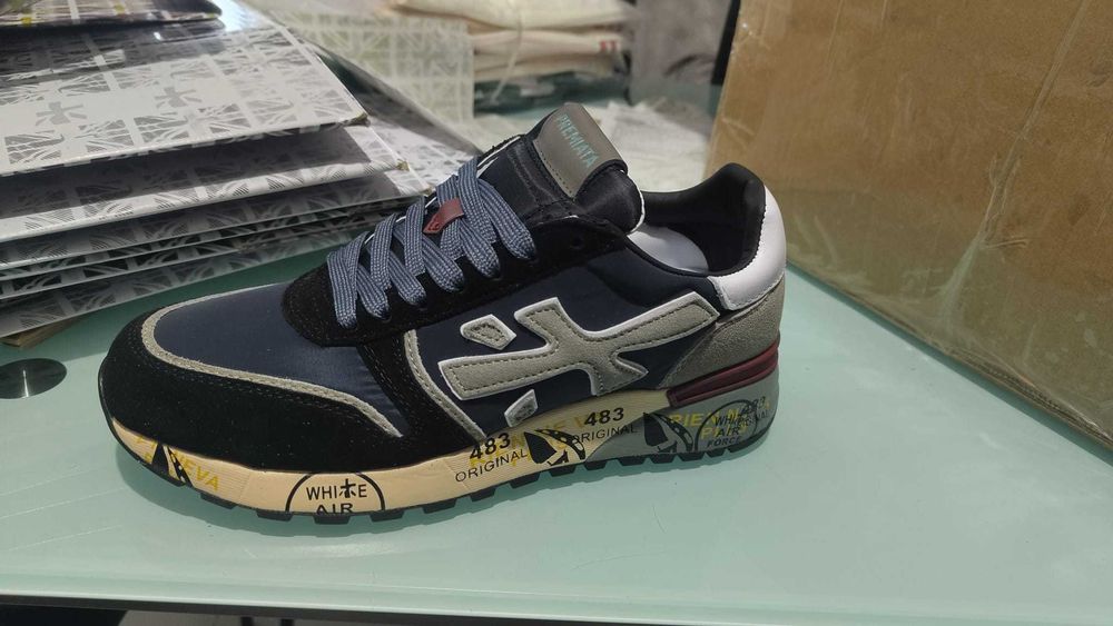 Tenis Premiatta azul e cinza