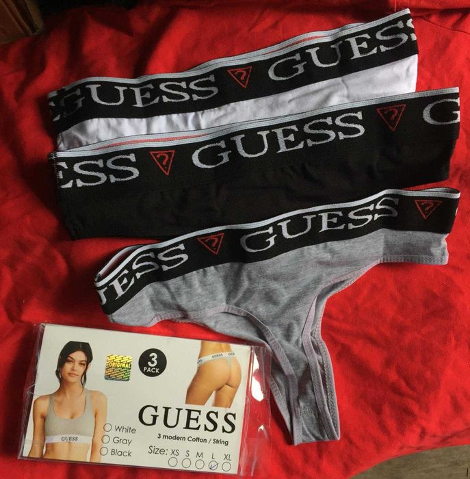 3pak CK Majtki Stringi Damskie Calvin Klein Guess Tommy S M L XL