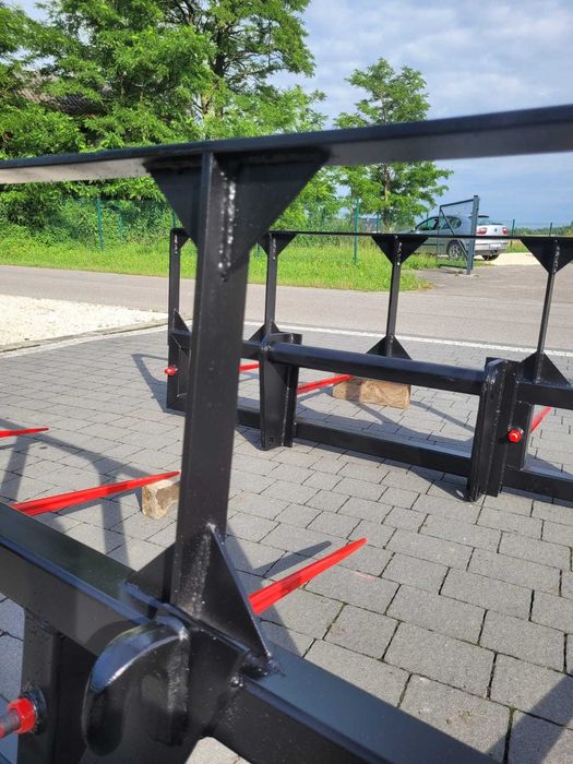 Chwytak na 2 baloty słomy do tura ciągnika/ ładowarki Ramka 2m/ Igły