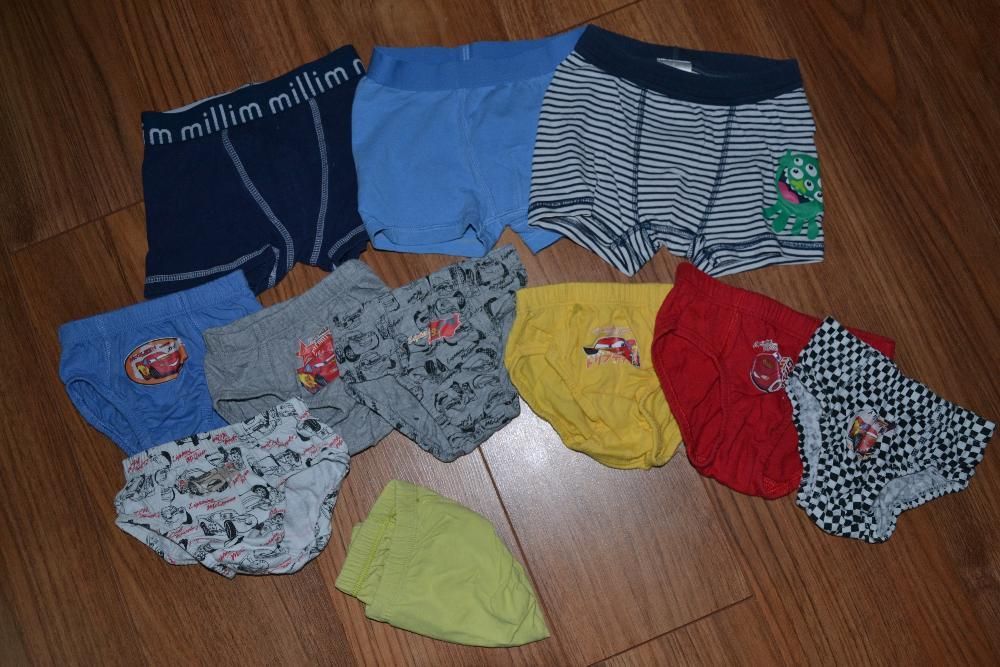 h&m c&a BIELIZNA bokserki roz.98/104 cars 11szt NOWE