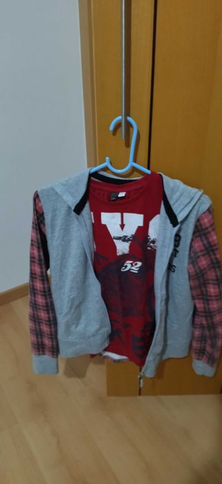 Casaco e Sweat Biker em vermelho - IDO - Baixa de preço