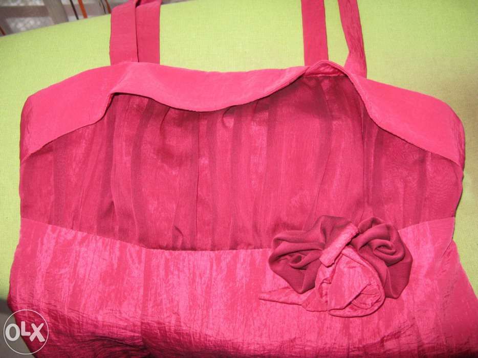 Vestido de cerimónia tamanho L cor rosa