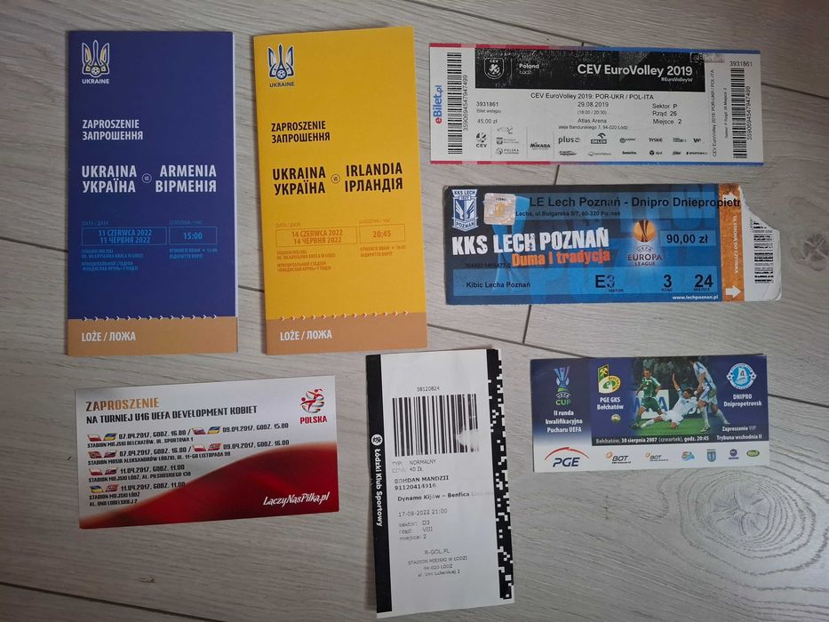 Ukraina, bilety kolekcjonerskie, program meczowy, naklejki EURO 2012